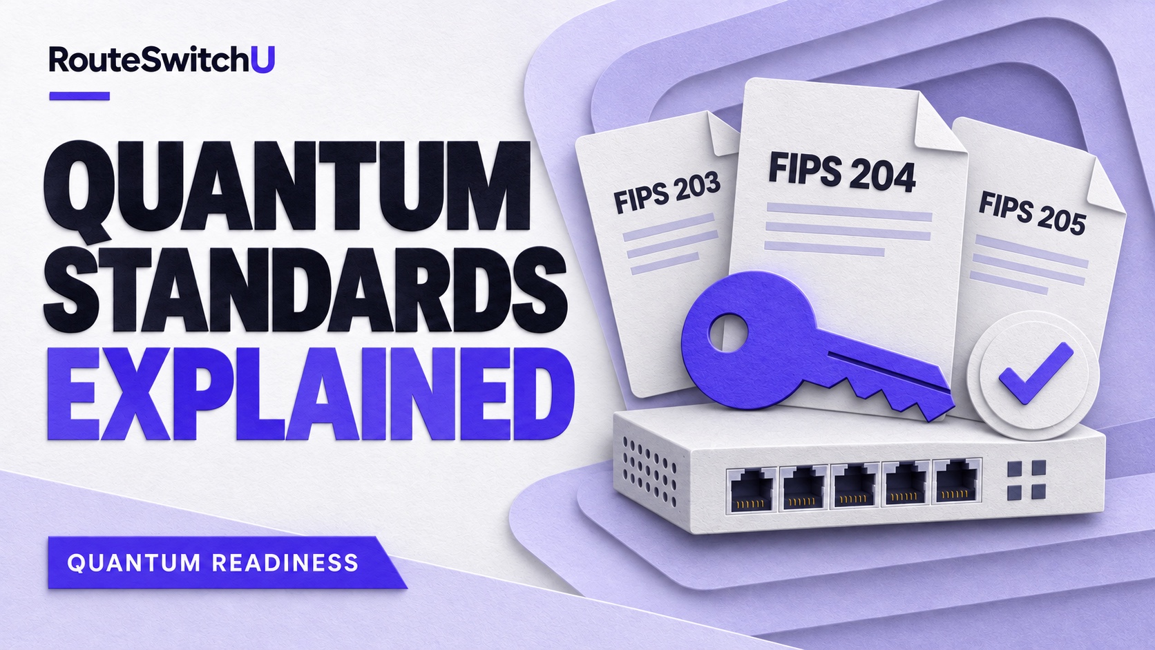 Paper-craft illustration for Quantum Readiness Standards Explained